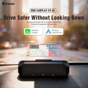 Universal Portable Wireless Car Display CarPlay Android Auto Screen Mirroring Music Navigation and Smart HUD