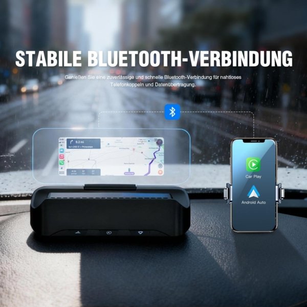 VIVIHUD V3‑SE Automotive HUD with Car Navigation Wireless CarPlay ...
