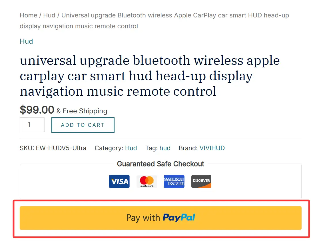 PayPal Payment Step 1